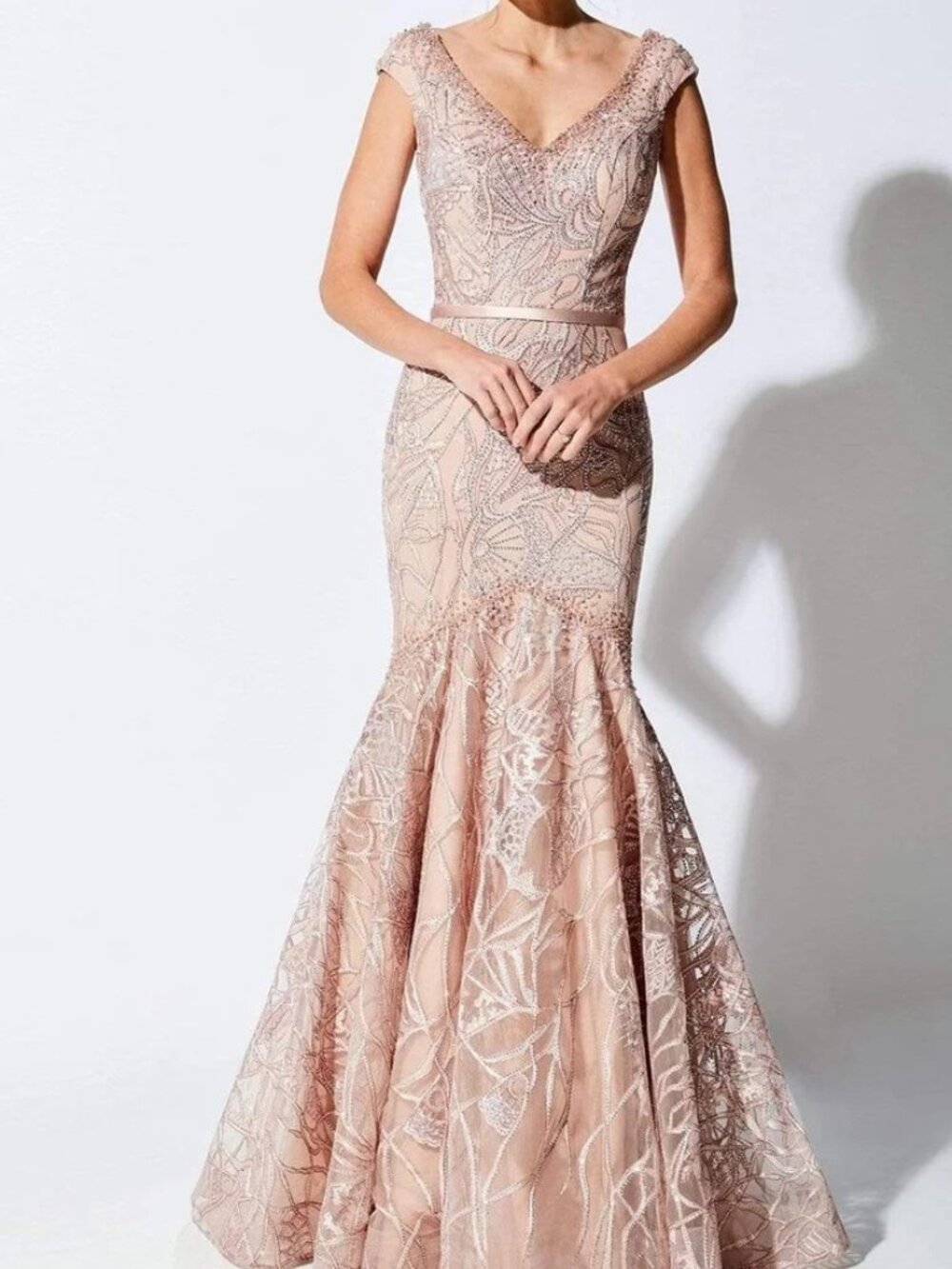 NWT Ivonne D by Mon Cheri 221D53 Mother of the Bride Dress Pink Topaz size 12